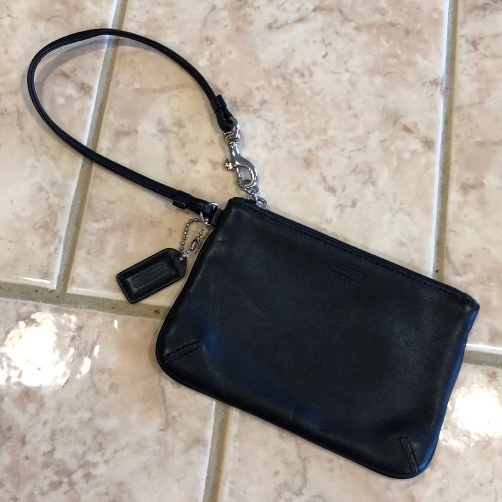 Leather Coach wristlet